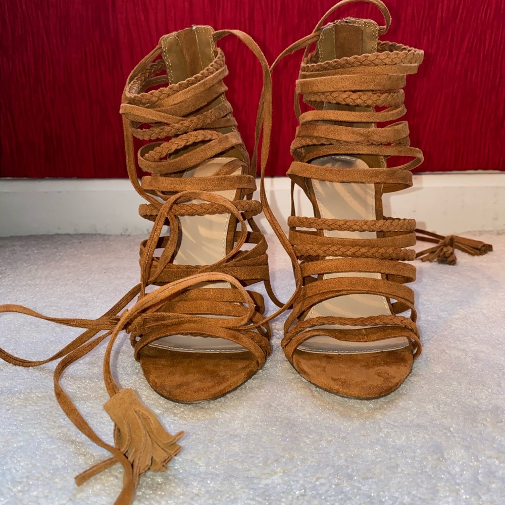 Brown Suede Lace Up Shoes